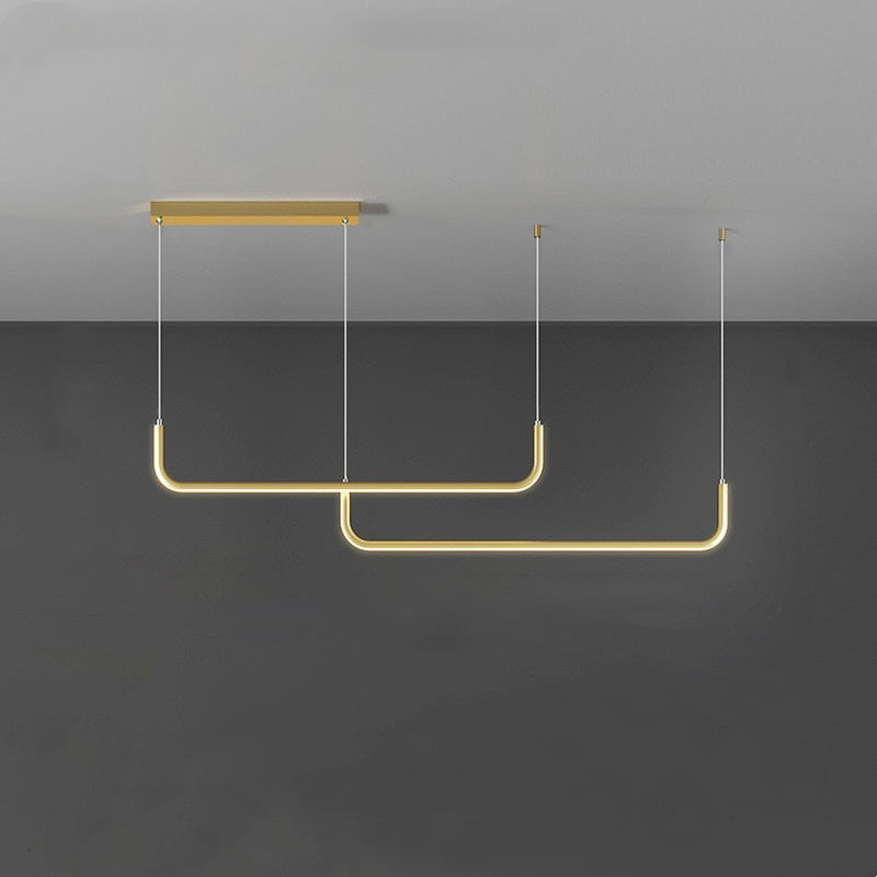 Arisha Moderne LED Lampade a Sospensione Lineare Doppia Cornice
