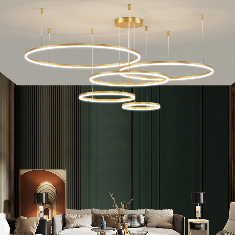 Arisha – Lampada a sospensione LED ad anelli – dettaglio 13