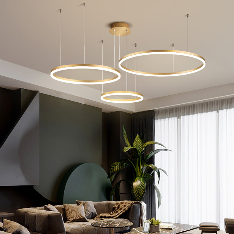 Arisha – Lampada a sospensione LED ad anelli – dettaglio 11