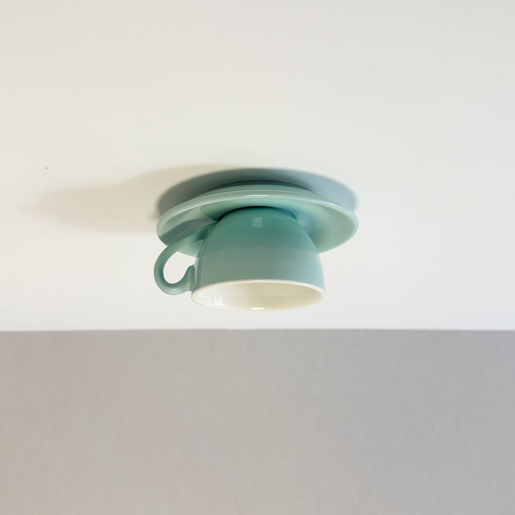 Valentina Moderno Tazze Caffè Ceramica Plafoniere, Blu/Rosa/Giallo