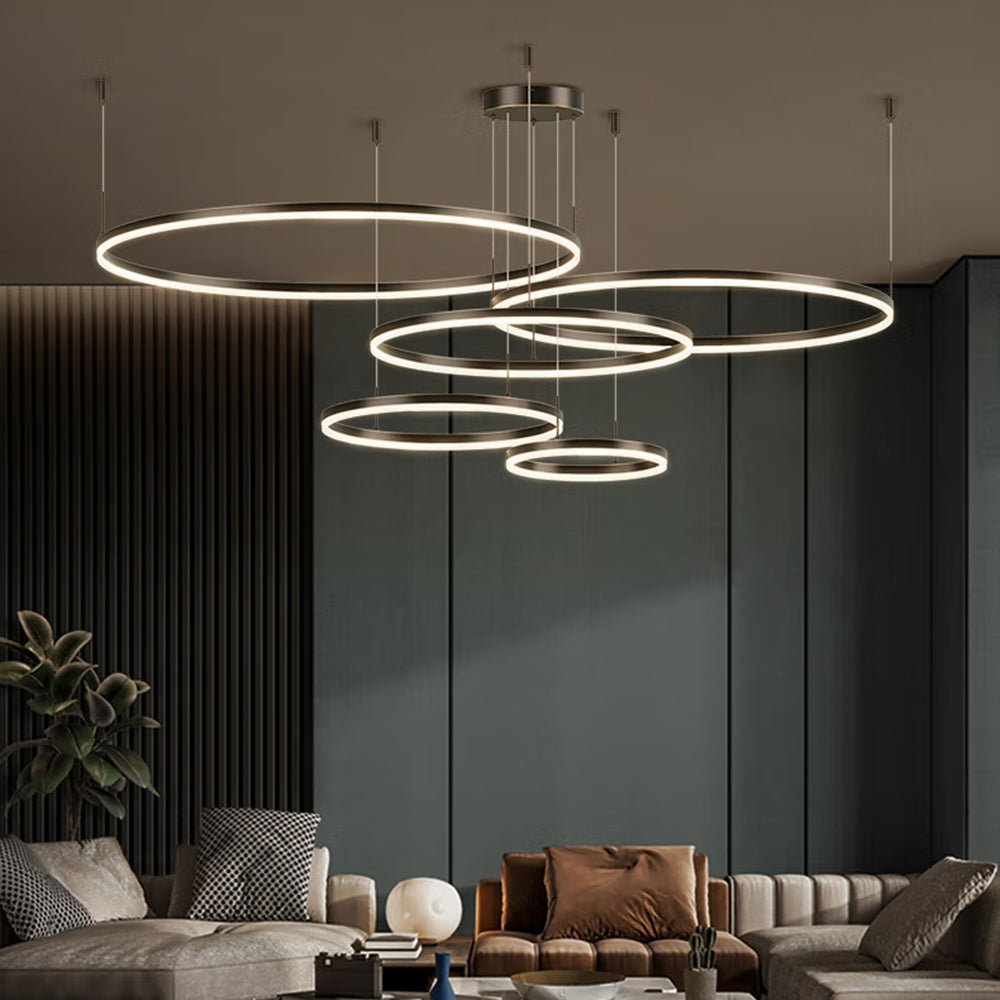 Arisha – Lampada a sospensione LED ad anelli – dettaglio 17