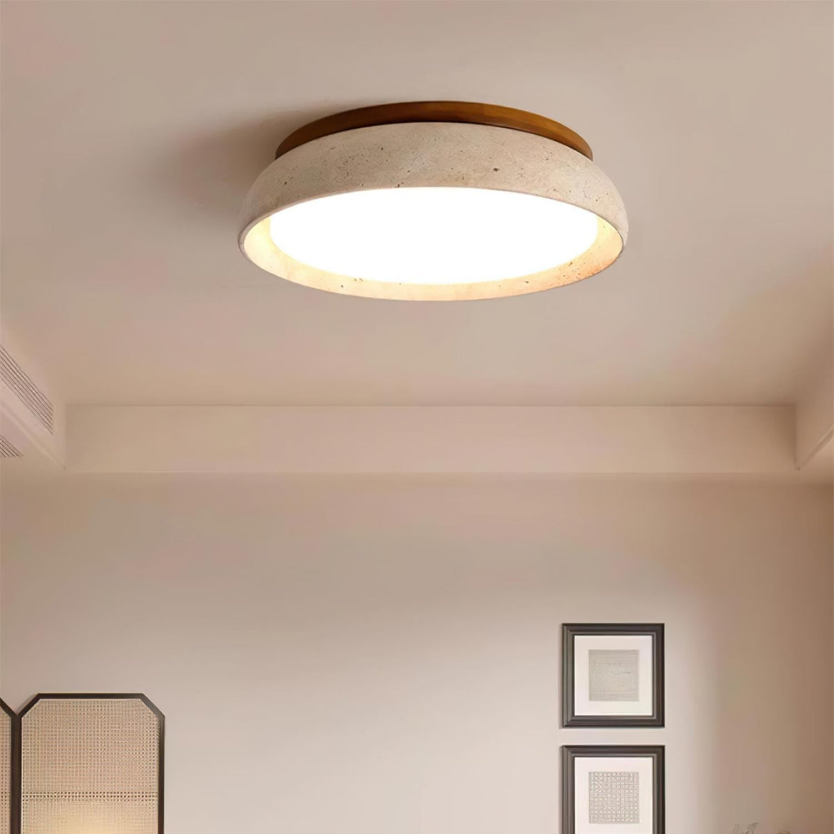 Ritta – Plafoniera LED in travertino – dettaglio 7