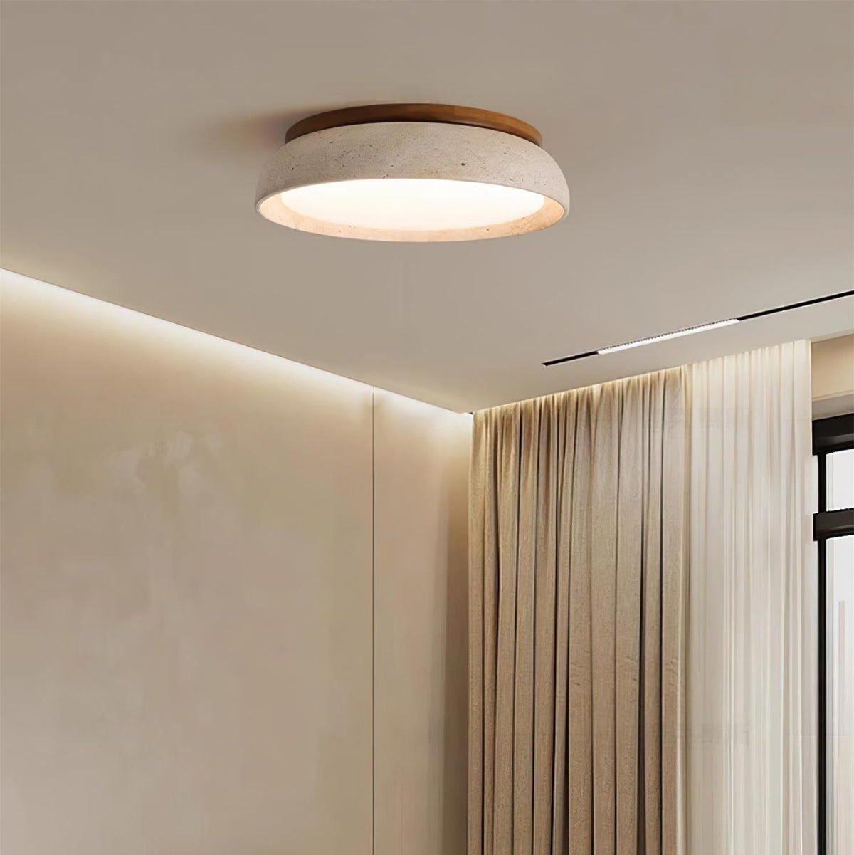 Ritta – Plafoniera LED in travertino – dettaglio 4
